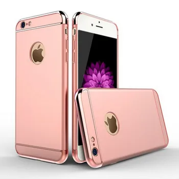 Pentru iPhone 6s cazul Lux Negru Mat Greu 360 Caz de Protecție Pentru iphone 6 7 8 Plus Detașabil 3 in 1 Capacul din Spate pentru iphone6 X