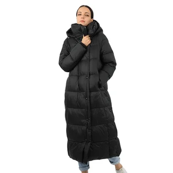 Femei lung jos jacheta parka uza cu capota matlasate strat de sex feminin, plus dimensiune haine de Bumbac Cald Calitatea de Brand Nou 19-079