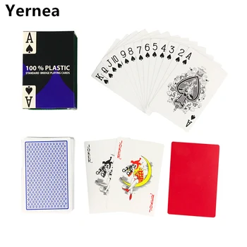 Hot nou 1 Seturi/Lot 2 Culoare pentru Roșu și Albastru Baccarat Texas Hold ' em PVC Impermeabil din plastic de joc de poker carduri 58*88mm Yernea