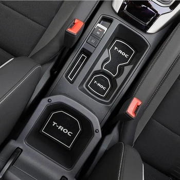 Masina Poarta Slot Pad anti-alunecare Cupa Mat Anti-Alunecare Ușa Groove Mat Pentru Volkswagen T-ROC T ROC TROC 2017 2018 Interior Accesorii Auto