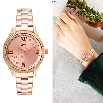 TPW de Lux Femei Impermeabil Ceas Rose Gold Curea Doamnelor Ceasuri de mână de Brand de Top Brățară Ceas Relogio Feminino