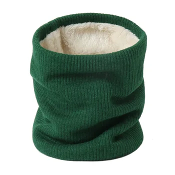 Eșarfă de iarnă pentru femei tricotate gât rotund gros de puf pentru a păstra cald în aer liber de sport pentru bărbați de înaltă gât salopete