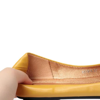CEYANEAOGenuine din Piele Pantofi Plat Femeie cusute de Mână din Piele Mocasini piele de Vacă de Primăvară Bomboane de culoare Pantofi Casual Femei Apartamente E2093