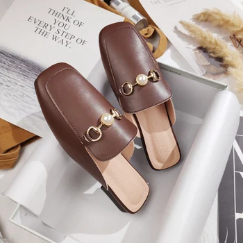 Doamnelor primăvara și vara noi baotou semi-papuci de casa sandale de moda casual uzura în aer liber pentru femei, mărimea mueller pantofi