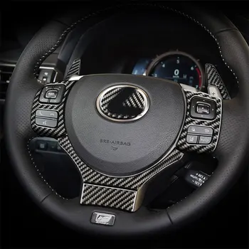 Fibra de Carbon Accesorii Auto Interior Volan Buton Decor Capac de Protecție Trim Autocolante Pentru Lexus NX-2019