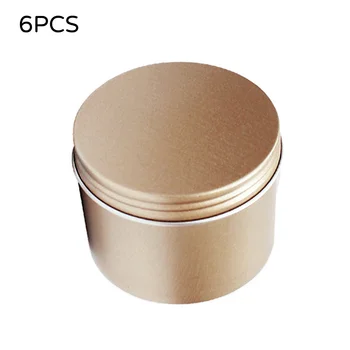 6Pcs Aluminiu Rotund Borcan de Sticlă Container de Depozitare cu Capace cu filet pentru Ceai de Lumânare, Boabe de Cafea Consumabile de Depozitare