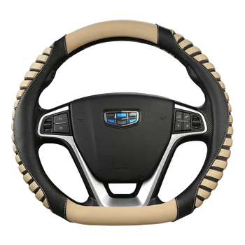 D Formă Capac Volan Piele + Matase de Gheață pentru Geely Atlas Emgrand EC7 Coolray VW Golf 7 Hyundai Santa fe-2020