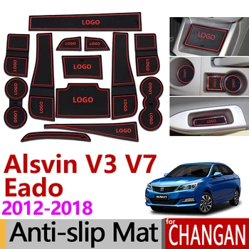 Anti-Alunecare de Cauciuc Poarta Slot Cupa Mat pentru Changan Eado Alsvin V3 V7 2012 2013 2016 2017 2018 2019 Accesorii Autocolante