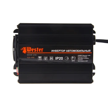 Convertor invertor auto WESTER MSW250 12-220V + USB; 250W modified sine wave