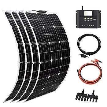 Flexibil Sistem de panouri Solare Kit de 400W 12V 24v 4buc 18V 100W PV Încărcător de Baterie fotovoltaice fotovoltaice de energie pentru acasă china