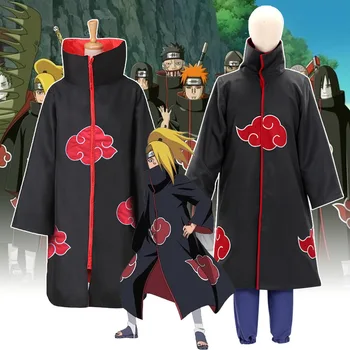 Naruto Cosplay Costum Akatsuki Durere Uchiha Itachi Hoshigaki Kisame hobby-ul lui hidan Mantie Lungă Cosplay Captuseala pentru Copil Adult