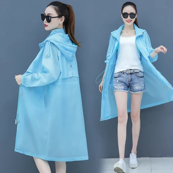 Noi De Vară 2020 Bluză Lungă Cu Glugă Femei Cardigan Straturi De Protecție Solară Bluze Doamna Maneca Lunga Topuri Largi Plaja Tricouri Îmbrăcăminte Y06
