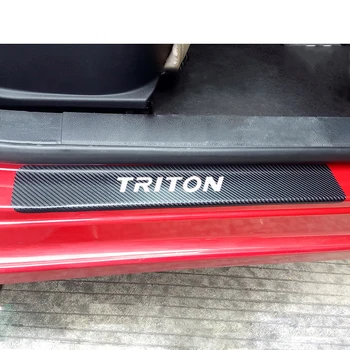 Pentru Mitsubishi Triton 4buc Masina Pragului de Ușă Protector Autocolant Fibra de Carbon de Vinil Autocolant Accesorii Auto