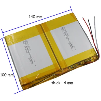 XINJ 3.7 V-7.4 V 3000mAh-6000mAh 3wires pentru termistor Litiu-Polimer Baterie Reîncărcabilă Pentru GPS Portabile Tablet PC 40140100