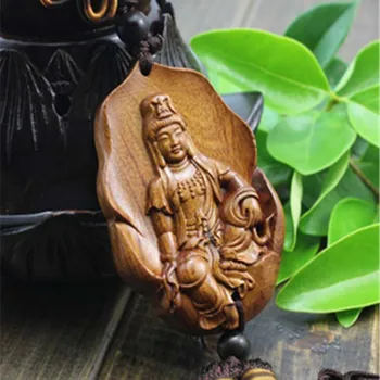 Fericit Statuie a lui Buddha de Artă Populară Decortaion Produs Masina de Draperii Decor Chinez Artizanat din Lemn Engravable Cadouri 6-AHJ025