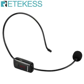 Retekess TR503 Microfon fără Fir set cu Cască Vocea Amplificator Transmițător FM 87-108MHz Pentru Predare Ghid turistic Sistem karaoke