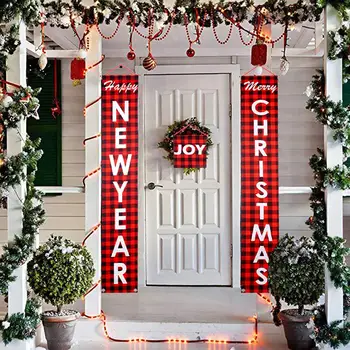 2021Christmas cavaler Pridvor Semn Banner Decorativ Usa Decor de Crăciun pentru Acasă Agățat Ornamente de Crăciun Navidad 2020 Natal