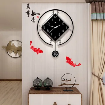 Chineză creative ceas ceas de perete camera de zi moderne, decor acasă ceas de buzunar moda dormitor simplu mut ceas ceas de perete mare