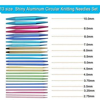 26PCS Multicolor Circulare din Aluminiu Interschimbabile de Tricotat Ace de Cap Setul de BRICOLAJ cu Stocare de Caz lână Meserii instrumente de Cusut