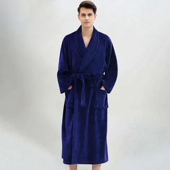 2020 Sexy Kimono Sleepwear Halat Femei Cu Maneca Lunga De Pijama Om Cald Prosop De Baie Halat De Baie Gros De Iarna Flanel Dressing Rochie De Mireasa