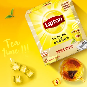 Lipton autentic ceai negru cartonaș galben ceai negru din Sri Lanka ceai negru geanta plic de ceai cu bule
