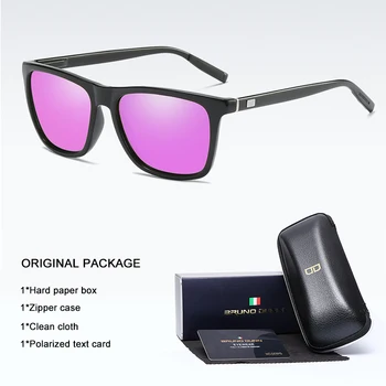 Bruno Dunn Brand Unisex Retro Aluminiu+TR90 ochelari de Soare Lentile Polarizate Vintage Ochelari, Accesorii Ochelari de Soare Pentru Barbati/Femei 6108