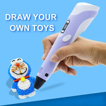 Pen 3D de Imprimare 3D Stilou Pentru Copii DIY Imprimantă 3D Stilou Desen Pixuri Cu ABS PLA Filament de 1.75 mm Crăciun cadou de Ziua de nastere