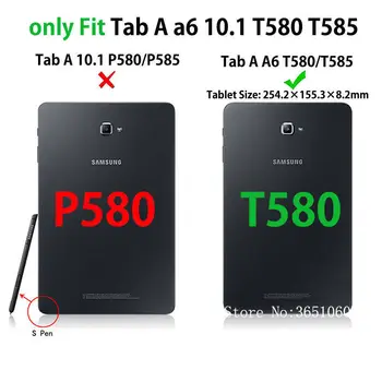 SM-T580 Funda Tableta Caz Pentru Samsung Galaxy Tab Un A6 10.1
