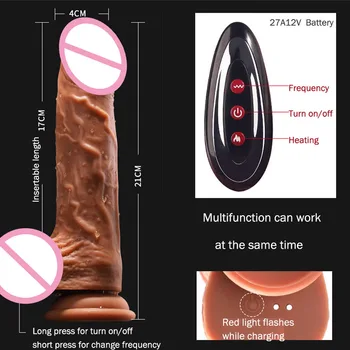 Automate Telescopice Încălzire Mare Dildo Vibrator penis Urias ventuza vibrator Realistic dildo-uri pentru femei jucării sexuale pentru adulți jucărie