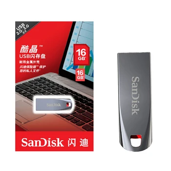Sandisk CZ71 USB Flash Drive 32GB 16GB 8GB mini 64GB stocare pen-drive 2.0 pendrives 64gb Suport Oficial Verifica