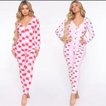 2020 Nou Toamna Iarna Femei Drăguț O Singură Bucată De Pijama De Moda De Desene Animate Imprimate Cu Maneca Lunga-Pantaloni Salopeta Sleepwear