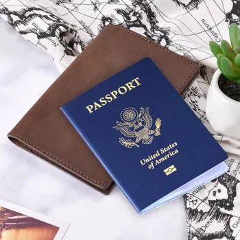 Noi Sosiri Reale Cerat Senzație de Piele Pașaport Capac Solid de Credit, ID-ul Caz Carte de Titularul de Afaceri de Călătorie Portofel Unisex