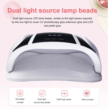 120W LED UV Lampa de Unghii Nail Dryer 54 Buc Led-uri de Mare Putere Pentru Gel de unghii Profesie Vindecarea Tuturor Gel de unghii Cu Senzor de Mișcare
