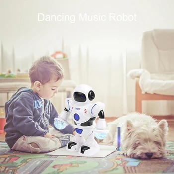 Spațiu Roboter Orbitor Inteligent Jucării Muzicale Copil De Educație Timpurie Electronice De Mers Pe Jos De Dans Pentru Copii Robot Cadou De Crăciun Juguetes Zabawka