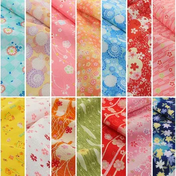 Japoneze vânt tipărite crep de bumbac retro kimono tesatura de patch-uri de lucru de Cusut, de Țesut Pentru Mozaic Tilda Pânză 12pc/lot