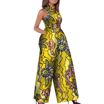 Doamnelor moda 2020 Haine Africane Ankara Stil Halat Africaine Dashiki Salopeta Etnice fără Mâneci Largi Picior Pantaloni Rochie SL3598