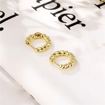 Moda Spirală Rotund Cercei Geometrice Simple Hoop Cercel pentru femei, Petrecere, Cadou de nunta bijuterii 2020 trend