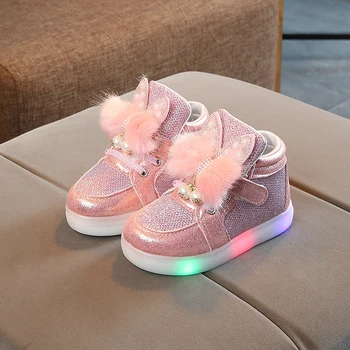2021 Copil Copii Copii Fete Aprinde Singurul Sport LED-uri care Rulează Pantofi Luminos Fete Adidas Prima Pietoni Prewalker Anti-Alunecare
