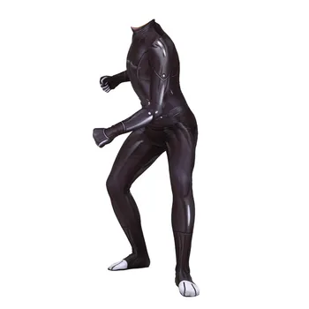 Anime Cat Noir Adrien Spandex Cosplay Costum Zentai Negru Costume Costum Salopeta pentru Barbati Copii