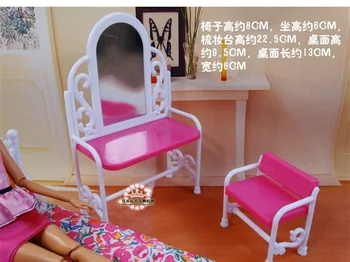 Original pentru printesa barbie pat dormitor mobilier set de accesorii 1/6 bjd papusa dulap dress up casa de vis jucarie cadou