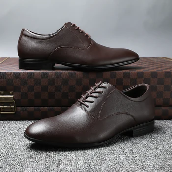 2021 Noua Moda Rochie Bărbați Pantofi din Piele Clasic Negru Maro Alb Dimensiuni Mari 36-50 vânzător de Pantofi Office Pantofi eleganți pentru Bărbați