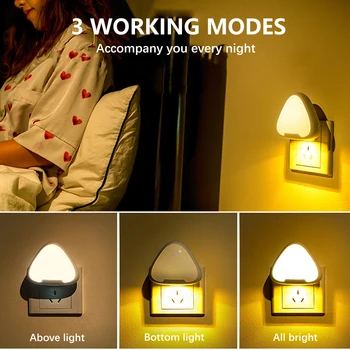 LED Lumina de Noapte cu Control de la Distanță Lampă de Perete Estompat Copii Cadou Lanterna Dormitor Noptieră Luminile de Protecție a Ochilor Veioza