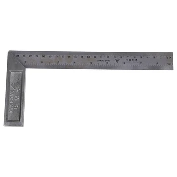 90 de Grade 25cm Lungime din Oțel Inoxidabil L-Pătrat Unghi Rigla