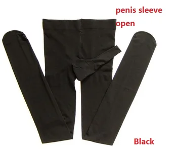High-end pentru Bărbați sexy Moda penis sleeve open / deschide Ciorapi 120D gros de catifea Chilot Bărbat înalt elastice de sănătate Colanti