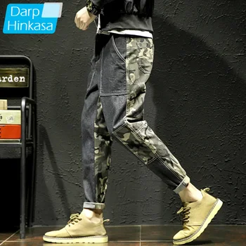 2020 Pantaloni Noi Oamenii Despicare Jogger Blugi Largi Bărbați Pantaloni De Camuflaj Militar Streetwear Hip Hop Barbati Pantaloni