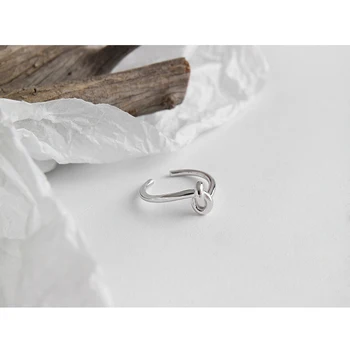 Kinel Veritabil 925 Sterling Silver Nod Inele pentru Femei Fete Bijuterii din Aur de 18K Cadou pentru Ziua de naștere cel Mai bun Prieten al bijoux