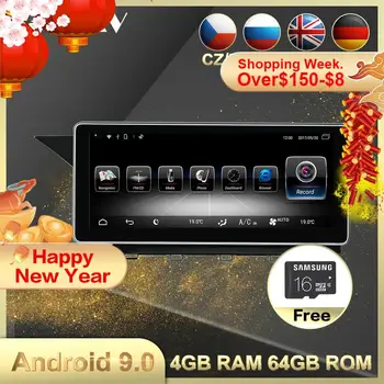4G+64G Android 9.0 Auto multimedia player Pentru Mercedes-Benz GLK X204 2008-Auto GPS Navi Radio Audio stereo unitate Cap hartă gratuită