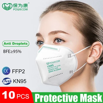POWECOM 10 Buc KN95 Mască FFP2 Masti de Fata 4 Straturi de Filtrare Gura Masca PM2.5 Gura Masca Anti-Praf, De Protecție, De Îngrijire A Sănătății Masca