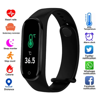 M4pro Ceas Inteligent Oameni Temperatura Corpului Smartwatch Femei Ip67 Rezistent La Apa Sport Fitness Tracker Tensiunii Arteriale Monitor De Ritm Cardiac