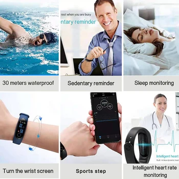M4pro Ceas Inteligent Oameni Temperatura Corpului Smartwatch Femei Ip67 Rezistent La Apa Sport Fitness Tracker Tensiunii Arteriale Monitor De Ritm Cardiac